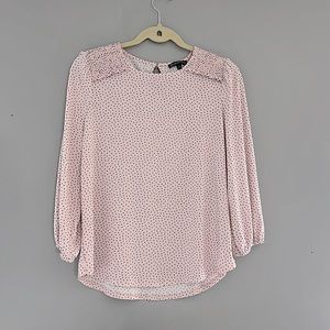 Baby pink speckled blouse